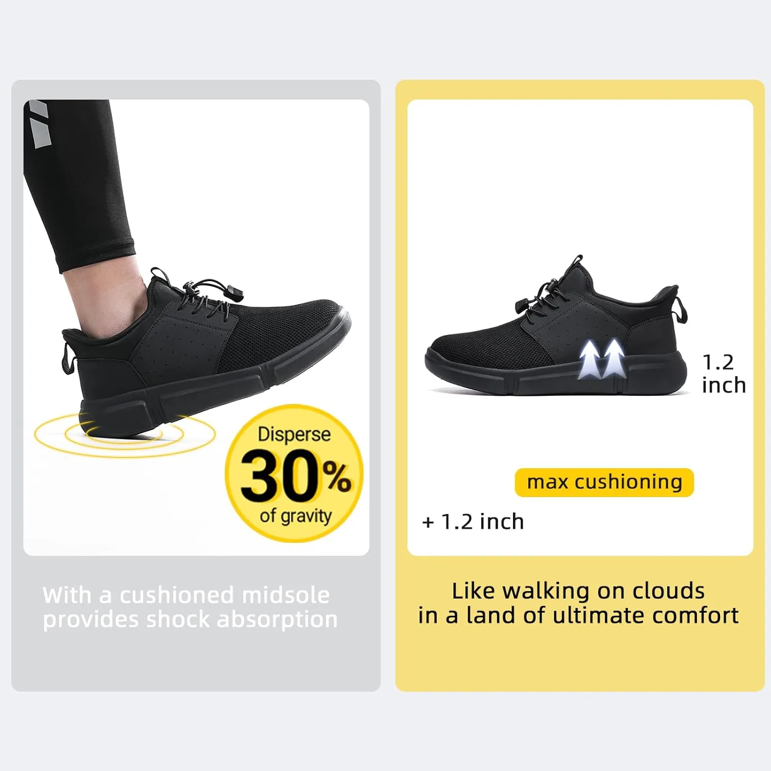 Diabetic Shoes for Men Wide Slip-on Shoes for Swollen Feet Walking Shoes for Elderly Foot Pain Relief Neuropathy