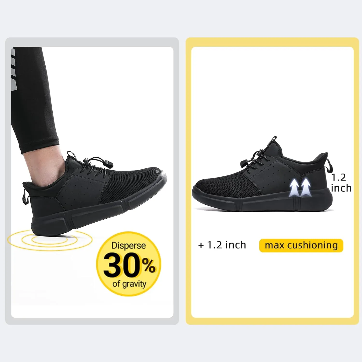 Diabetic Shoes for Men Wide Slip-on Shoes for Swollen Feet Walking Shoes for Elderly Foot Pain Relief Neuropathy