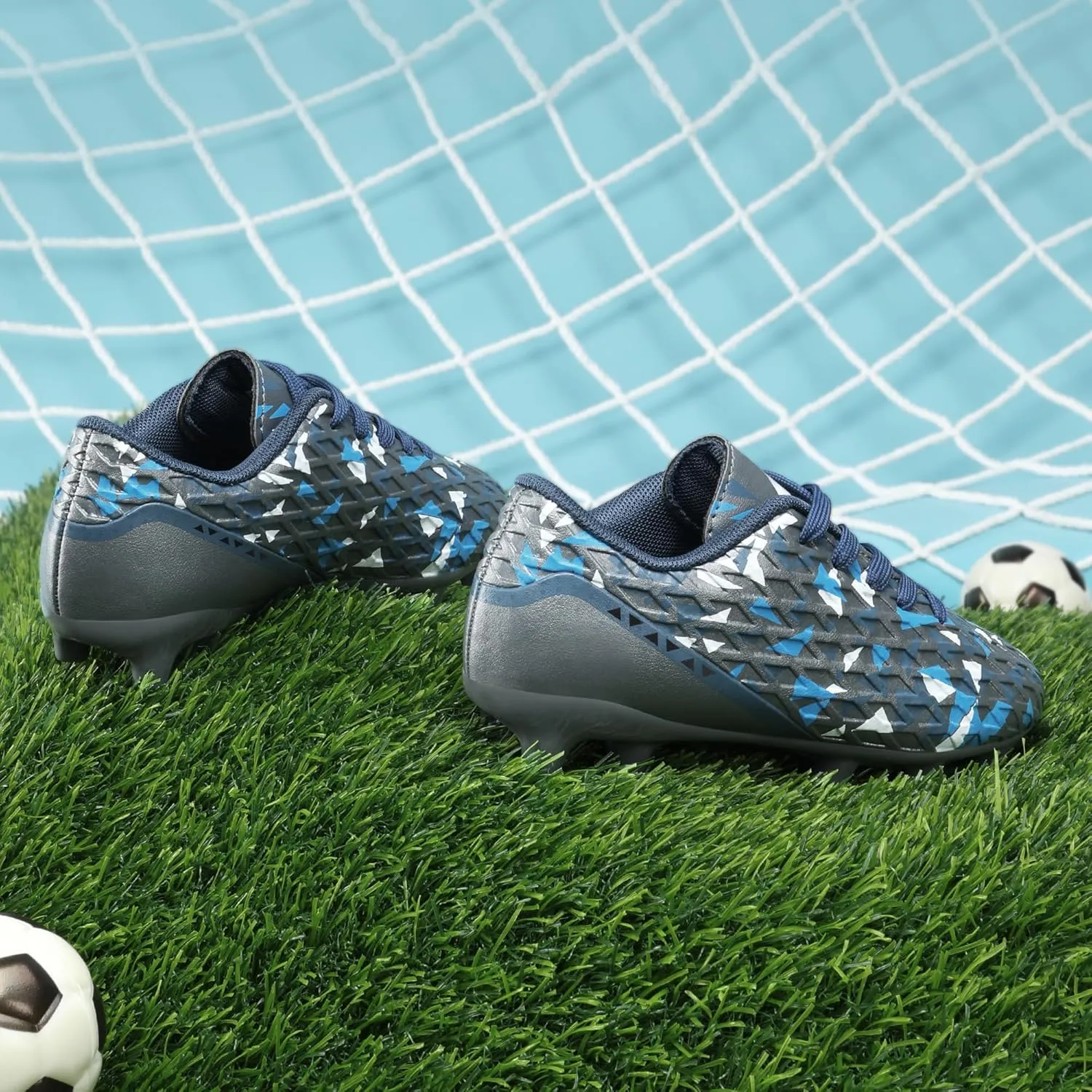 DREAM PAIRS Boys Girls Soccer Cleats Youth Firm Groud Athletic Outdoor Trainning Football Shoes for Little/Big Kid