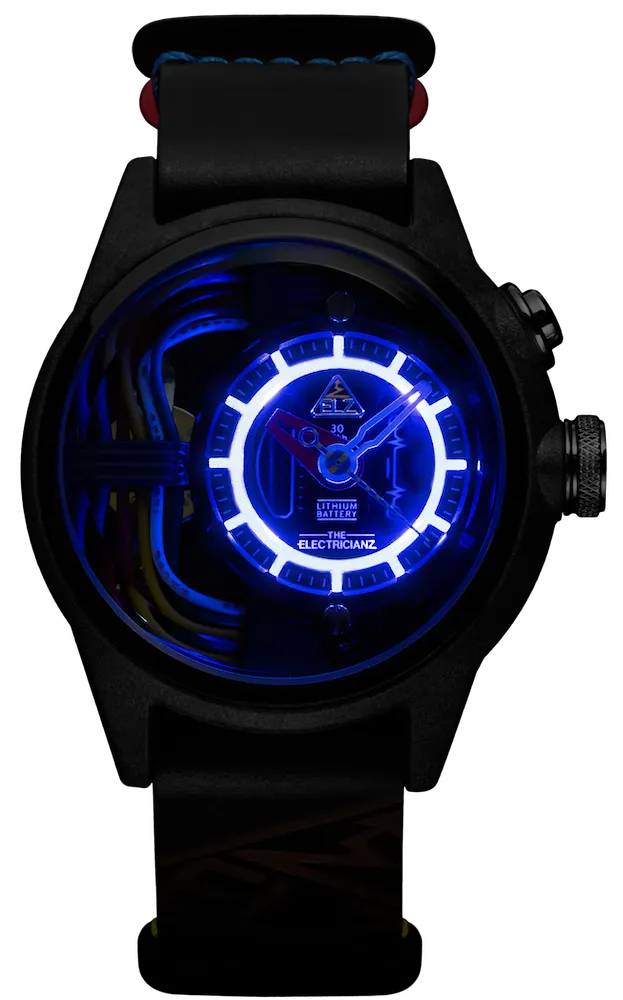 ELEC Watch Nylon Carbon Z Rubber 45mm