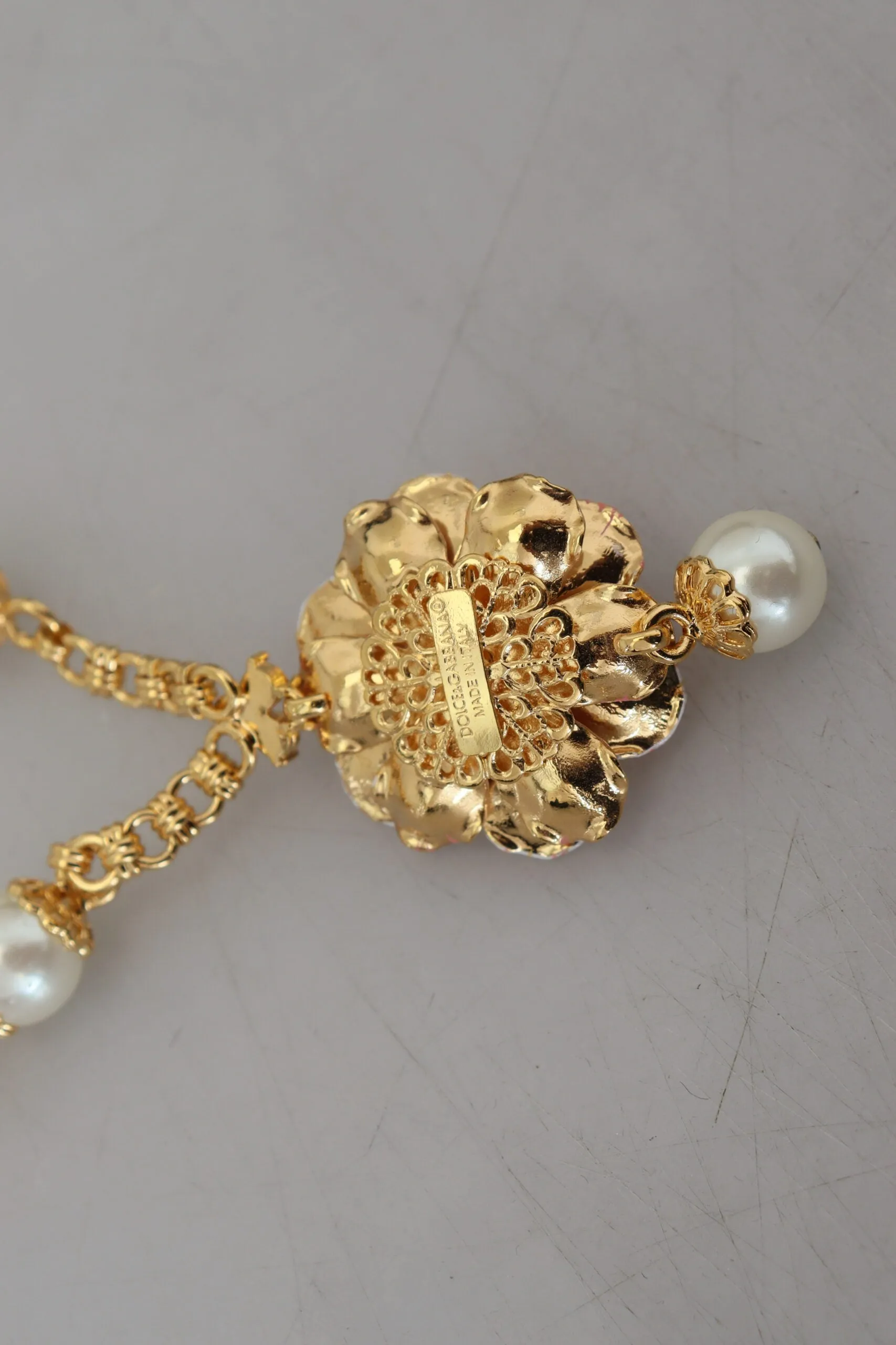 Elegant Floral Statement Charm Necklace