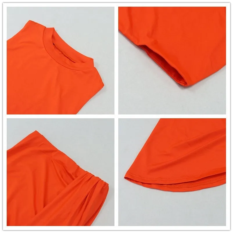 Emily's Chic White Pleated Two Piece Set