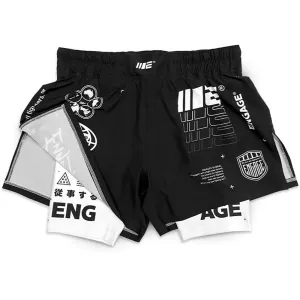 Engage Billboard 2-in-1 Fight Shorts - Black Engage Billboard 2-in-1 Fight Shorts - Black