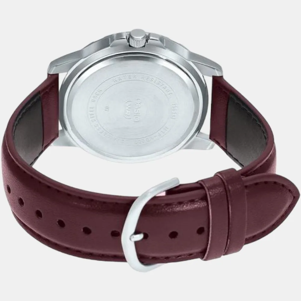 Enticer Men's Chronograph Leather Watch A2071 - MTP-VD200BL-5BUDF
