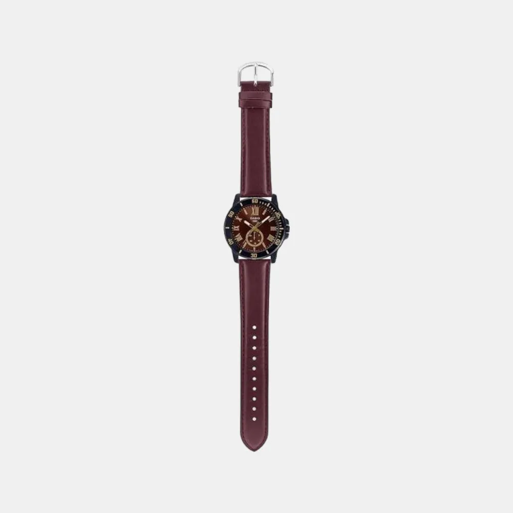 Enticer Men's Chronograph Leather Watch A2071 - MTP-VD200BL-5BUDF