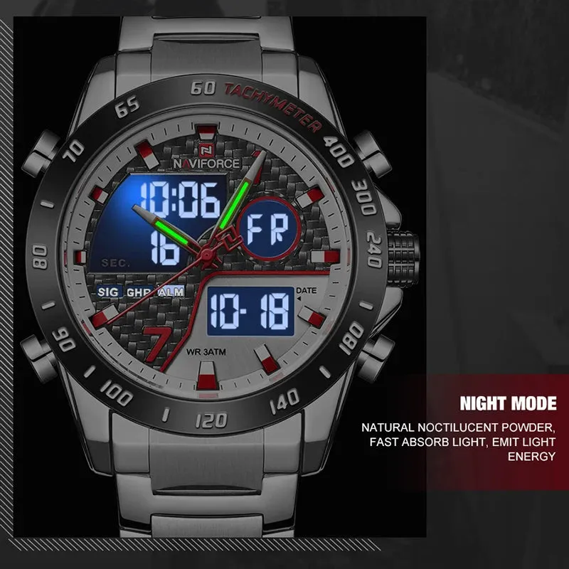 Fashion Men Quartz Analog Digital Watch Male Business Luminous Clock