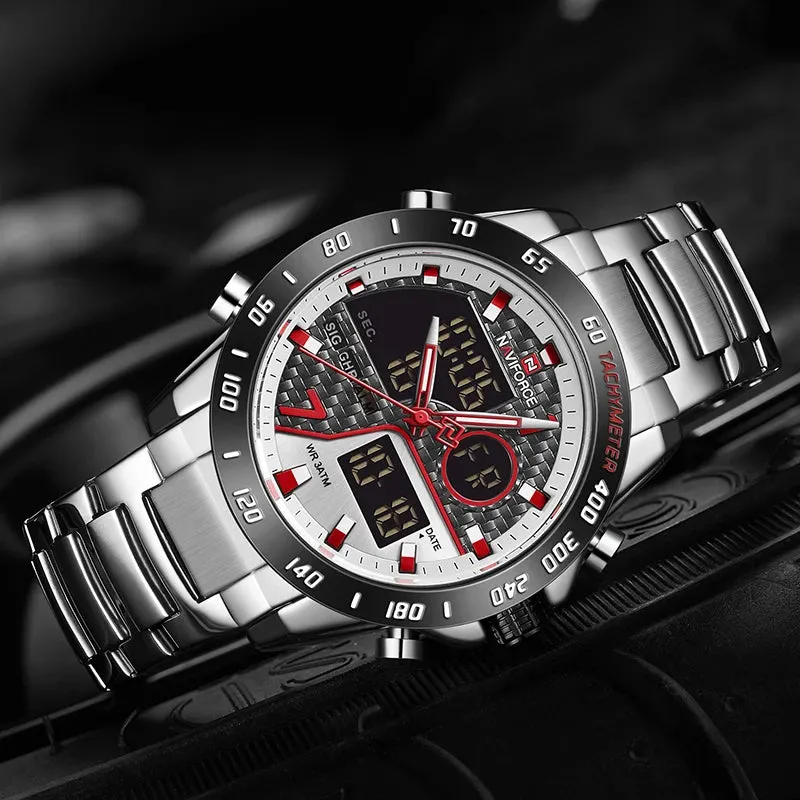 Fashion Men Quartz Analog Digital Watch Male Business Luminous Clock