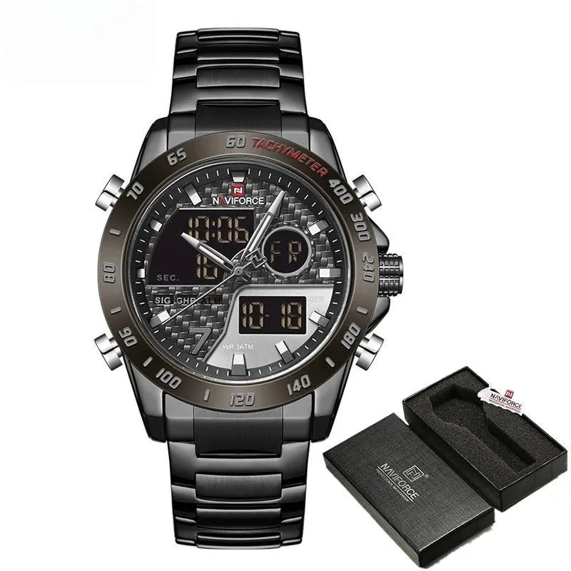 Fashion Men Quartz Analog Digital Watch Male Business Luminous Clock