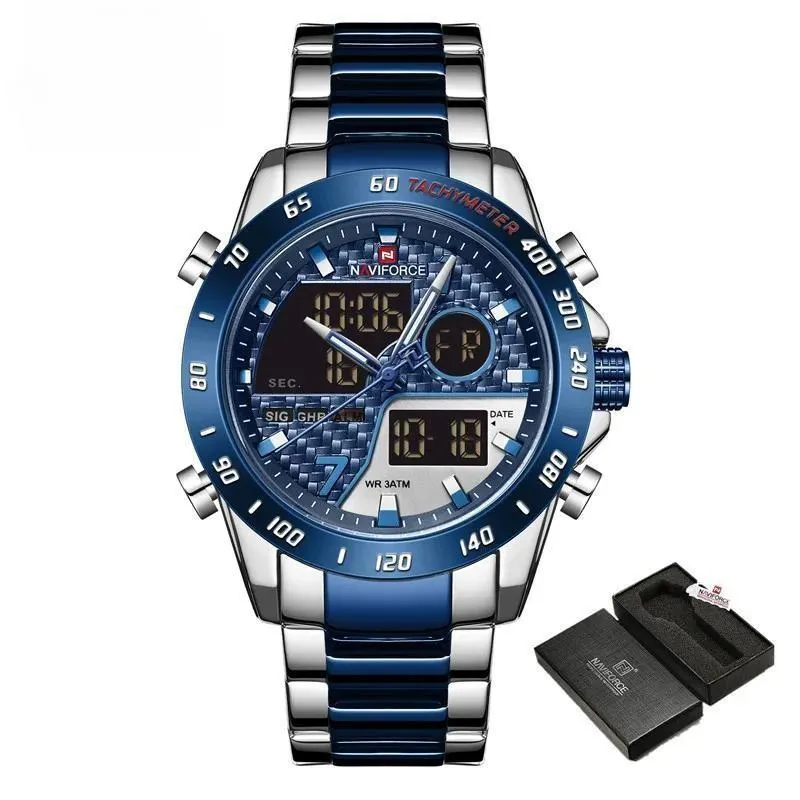 Fashion Men Quartz Analog Digital Watch Male Business Luminous Clock