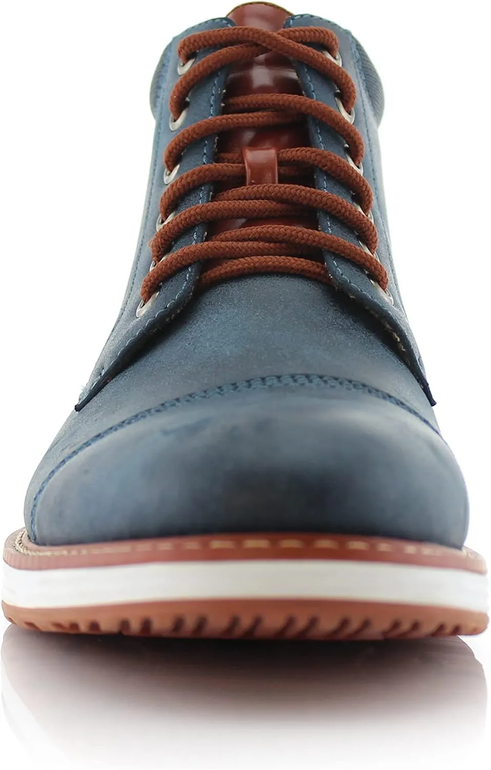 Ferro Aldo Birt MFA506027 Mens Memory Foam Casual Mid-Top Sneaker Desert Vegan Leather Chukka Boots