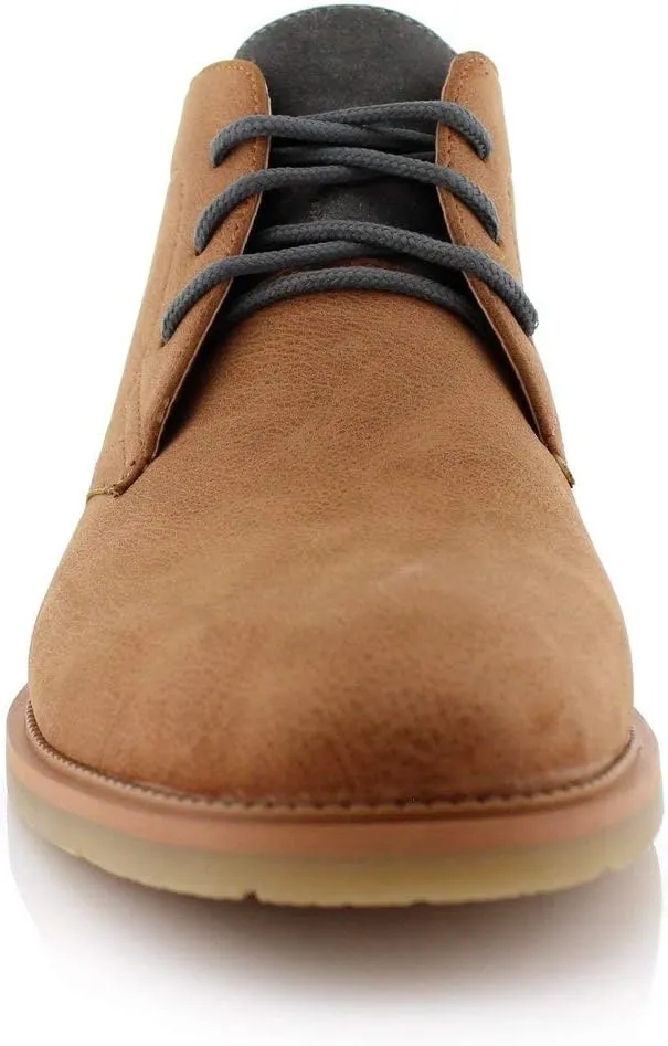 Ferro Aldo Mens Casual Mid-Top Desert Chukka Ankle Boots