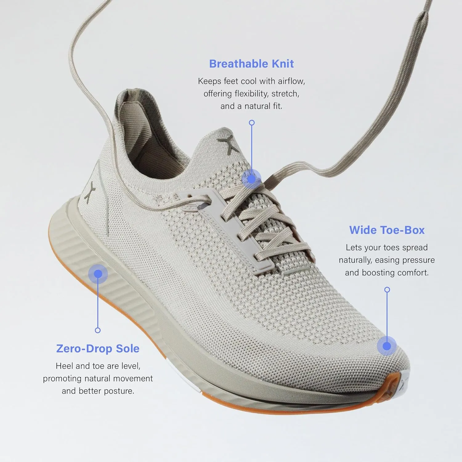 FLUX FOOTWEAR Mens and Womens Adapt Runner Wide Toe-Box Natural Movement Shoes with Breathable Knit Upper & UltraFlex Midsole Lightweight Shoes for Running, Walking & Everyday Wear