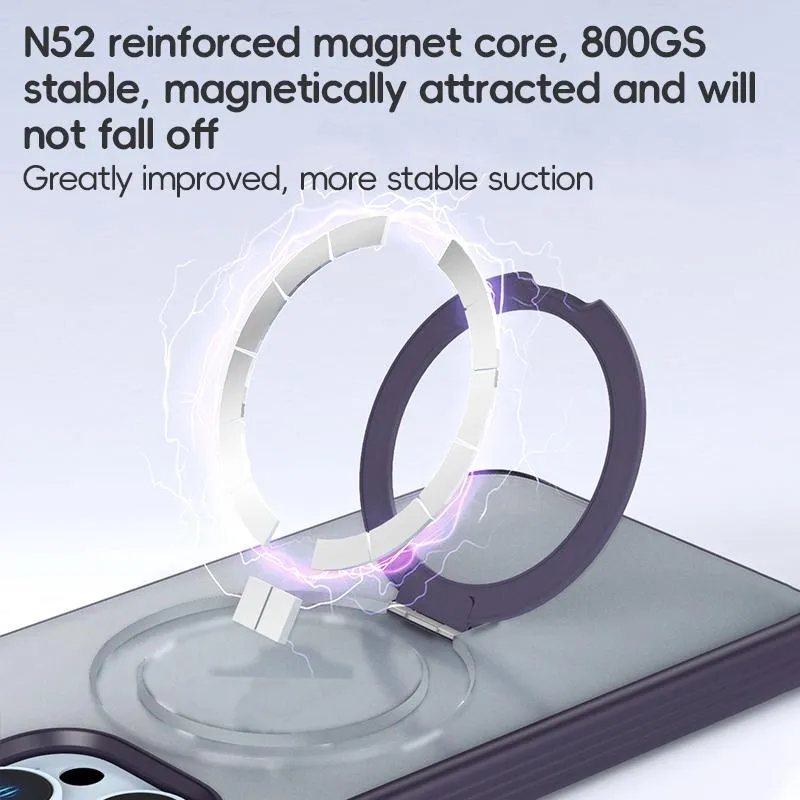 For Iphone 15 Zga Magsafe Holder Pc Hybrid Tpu Phone Case