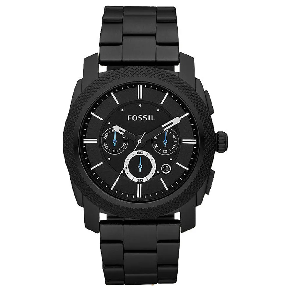 Fossil Men's Machine Chronograph Stainless Black Dial Watch - FS4552