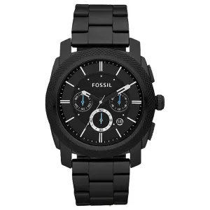 Fossil Men's Machine Chronograph Stainless Black Dial Watch - FS4552