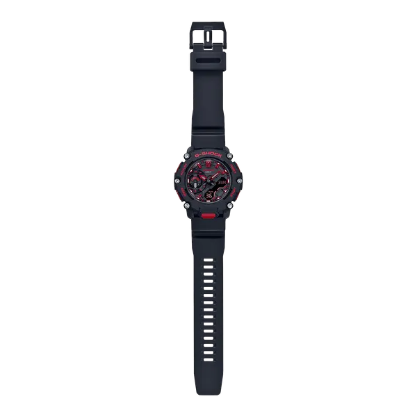 G-Shock GA2200BNR-1A Ignite Red Line Ana-Digi Black Red