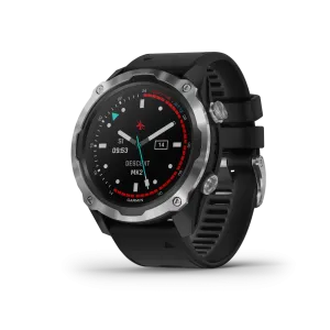 Garmin Descent Mk2 Watch-Style Stainless Steel with Black Band Dive Computer (010-02132-00)