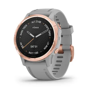 Garmin fenix 6S Sapphire Gray Silicone Band Black Digital Dial Multisport GPS Smart Watch - 010-02159-20