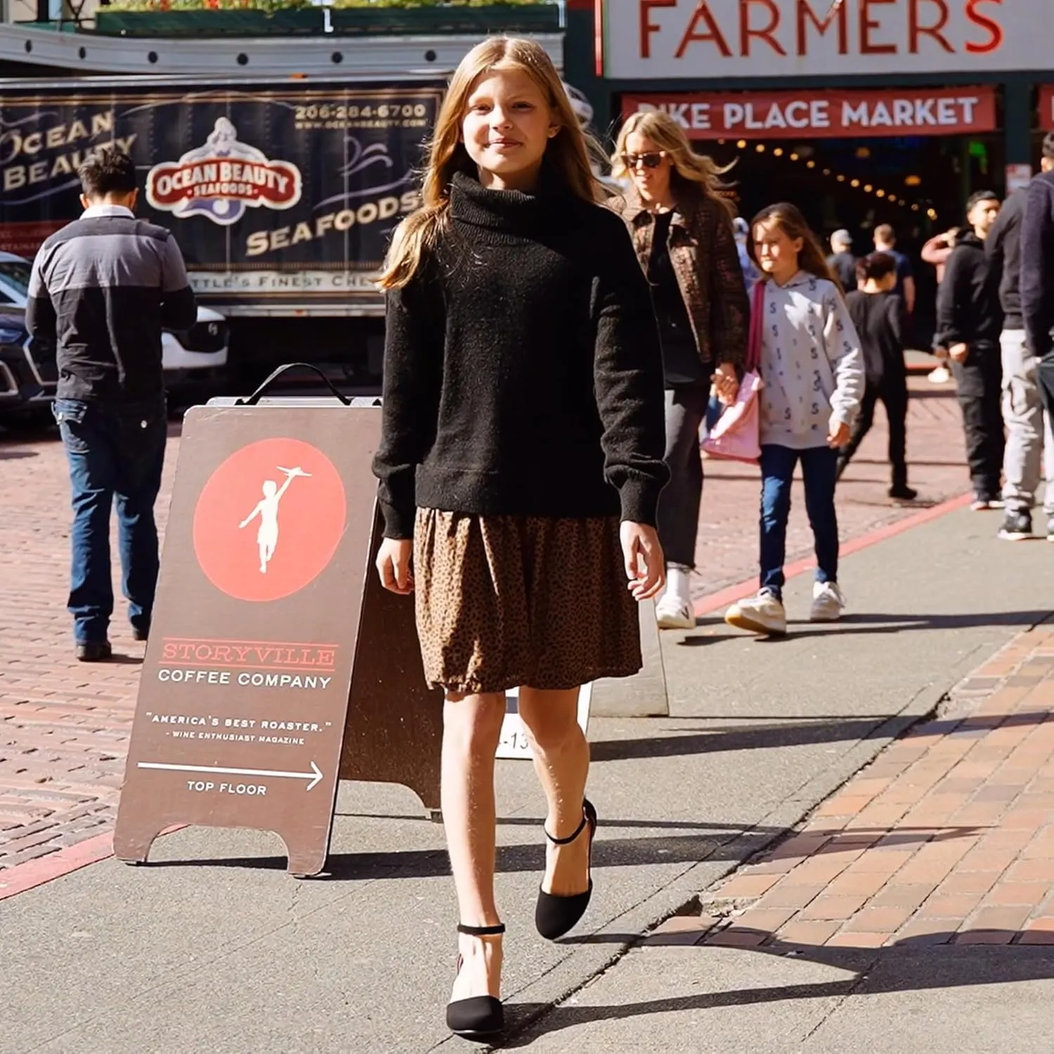 Girls Dress Shoes Closed Toe Chunky High Heels Ankle Strap Wedding Party Pump Shoes