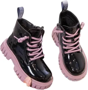Girls' Pink Boots 2025 Spring, Lightweight Warm Lined Ankle Boots for Kids, Non-Slip Rubber Sole, Fashion Casual Shoes for Toddler to Teen Girls' Pink Boots 2025 Spring, Lightweight Warm Lined Ankle Boots for Kids, Non-Slip Rubber Sole, Fashion Casual Shoes for Toddler to Teen