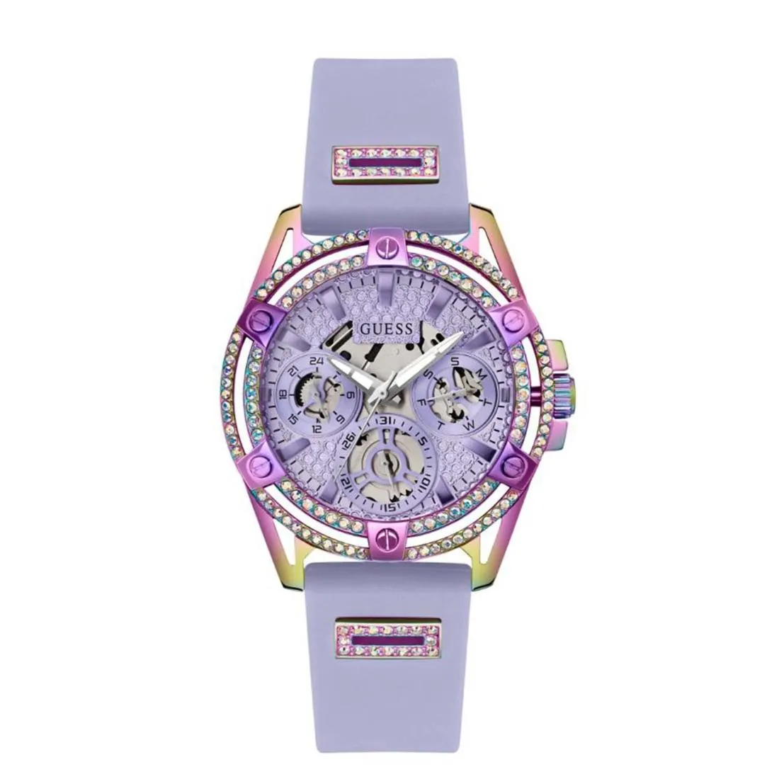 Guess Ladies 40 mm Purple Dial Multi-function Watch - GW0536L4
