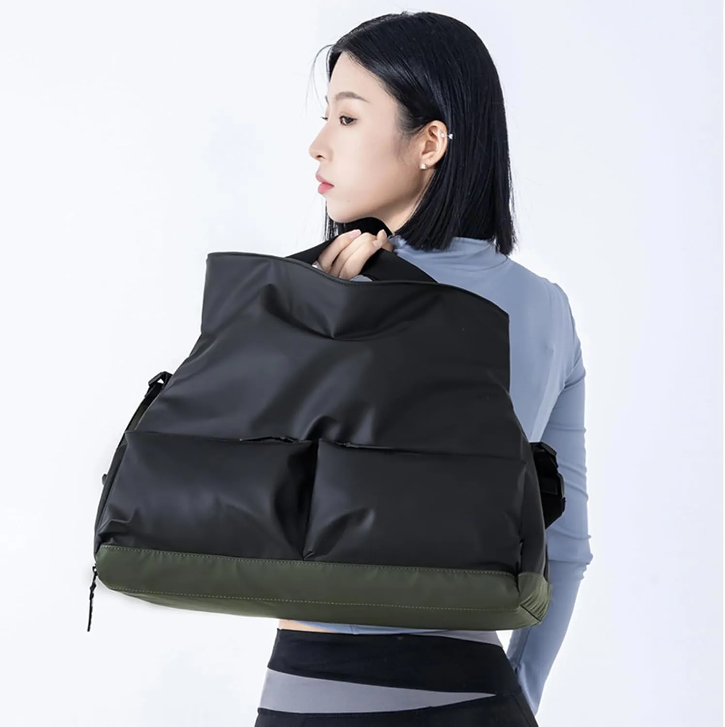 Gym Bag for Women Men with Shoe Compartment, Small Sport Duffle Gym Tote Bag with Wet Pocket, Waterproof Travel Duffle Bag Workout Dance Yoga Bag