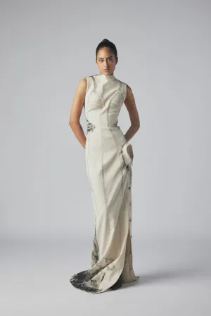 HAND PAINTED STATEMENT DRESS