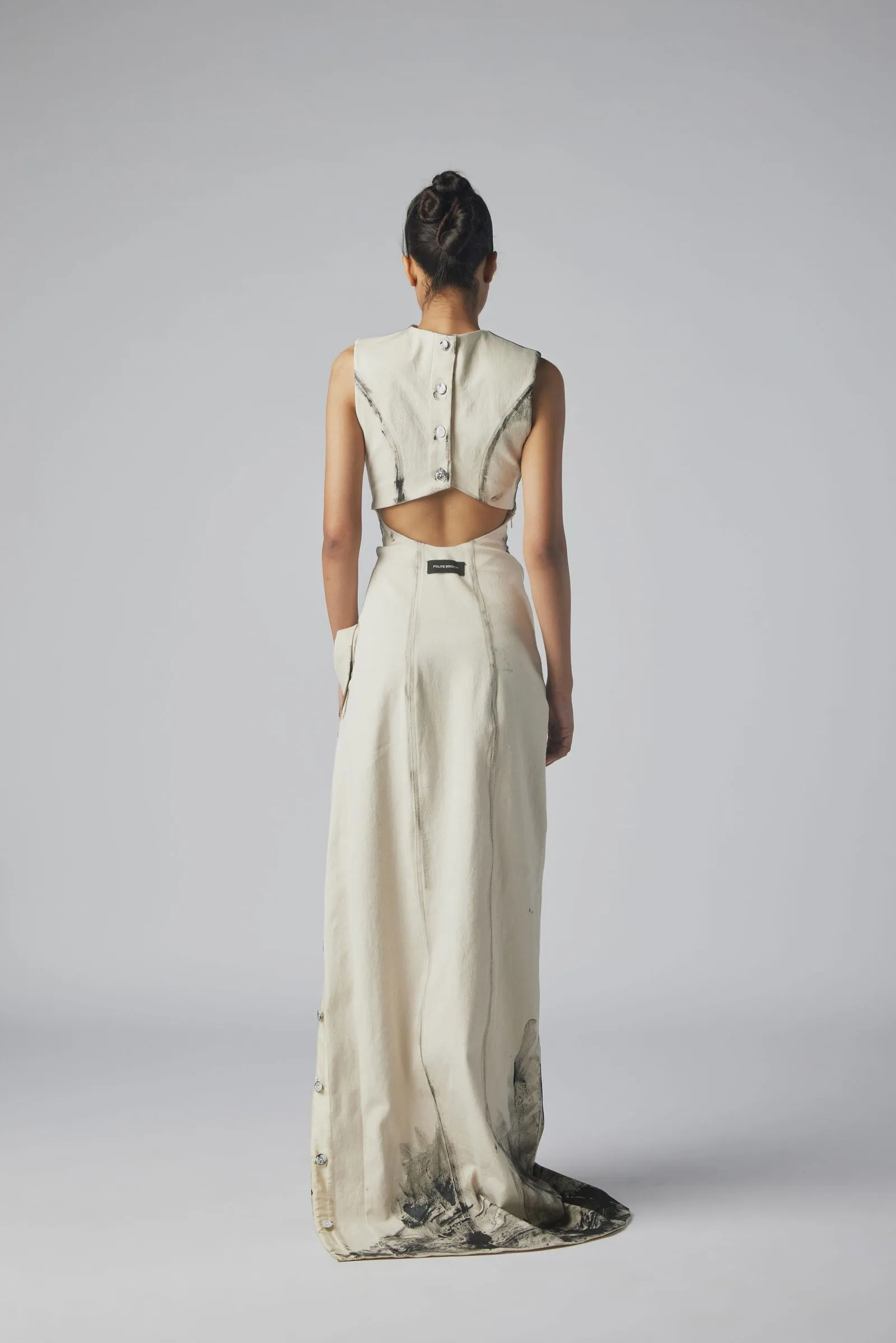 HAND PAINTED STATEMENT DRESS