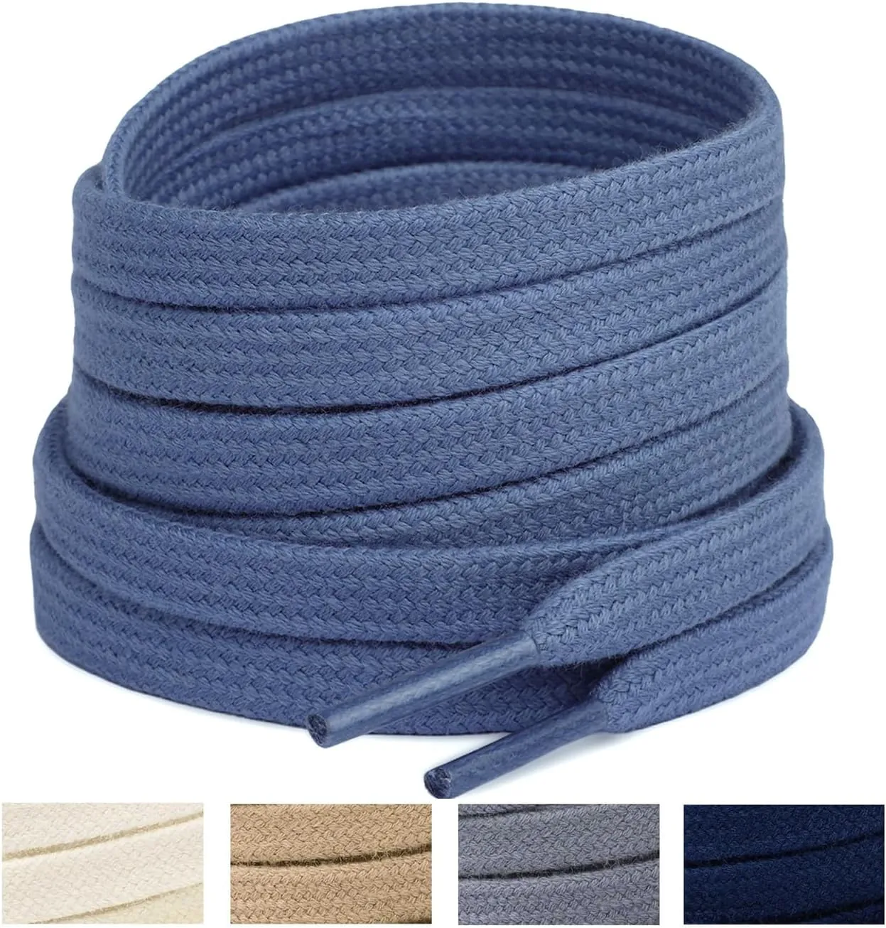 Handshop 2 Pairs Flat Athletic Shoelaces 5/16" in 40"-63" Wide Sneaker Replacement Shoe Laces