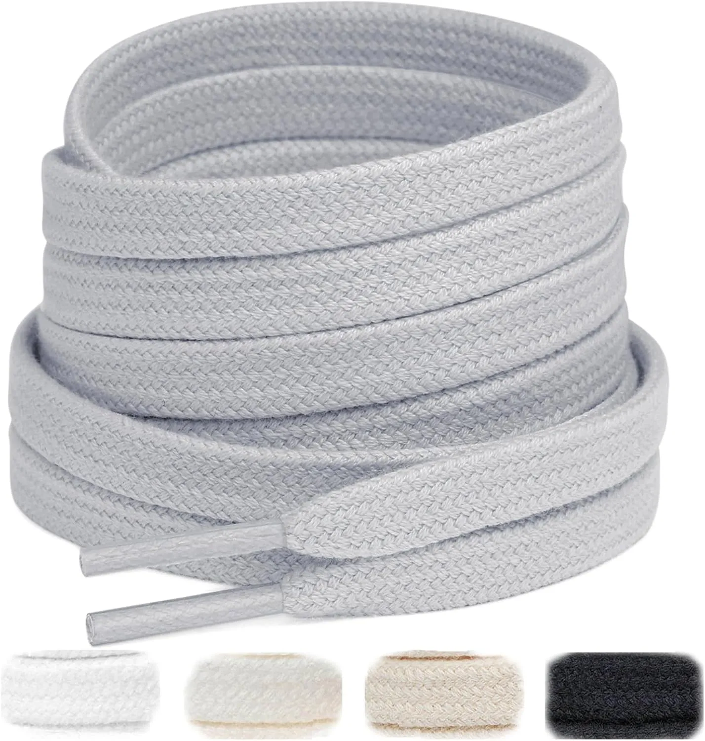 Handshop 2 Pairs Flat Athletic Shoelaces 5/16" in 40"-63" Wide Sneaker Replacement Shoe Laces