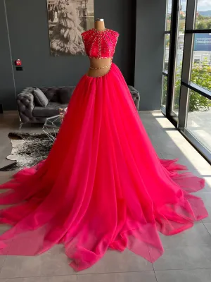 Hannah Pink Two Piece Evening Dress Hannah Pink Two Piece Evening Dress