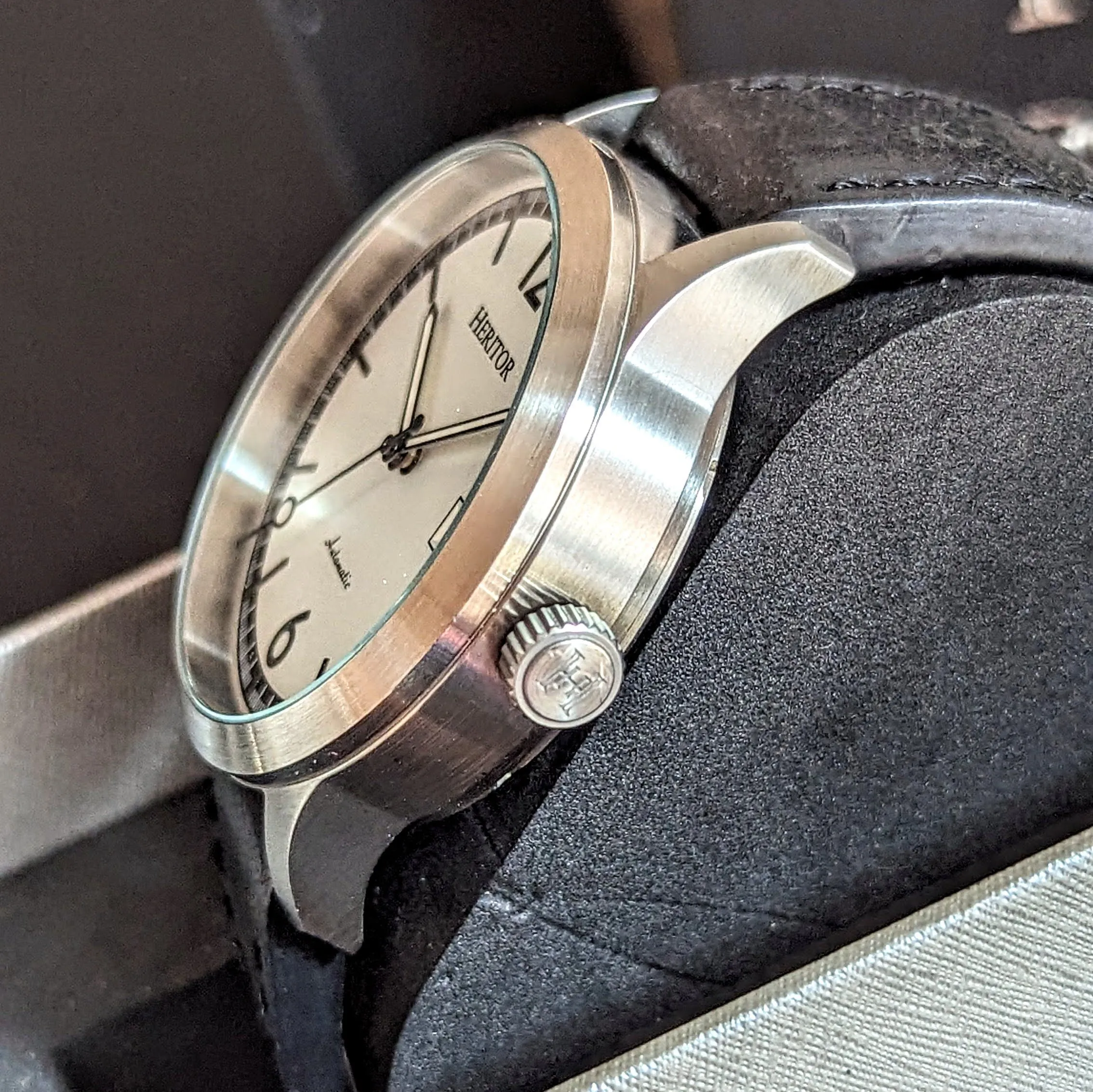 HERITOR Automatic Wristwatch Cal. H35 24 Jewels Display Back Watch - IN BOX!
