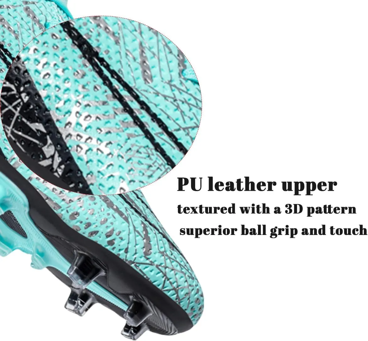 HESBITEUL Soccer Cleats Firm Ground: Lightweight FG Football Shoes