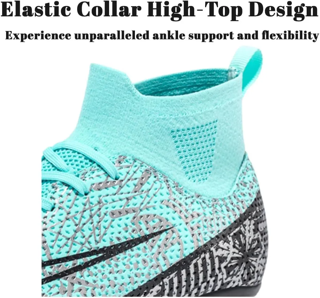 HESBITEUL Soccer Cleats Firm Ground: Lightweight FG Football Shoes