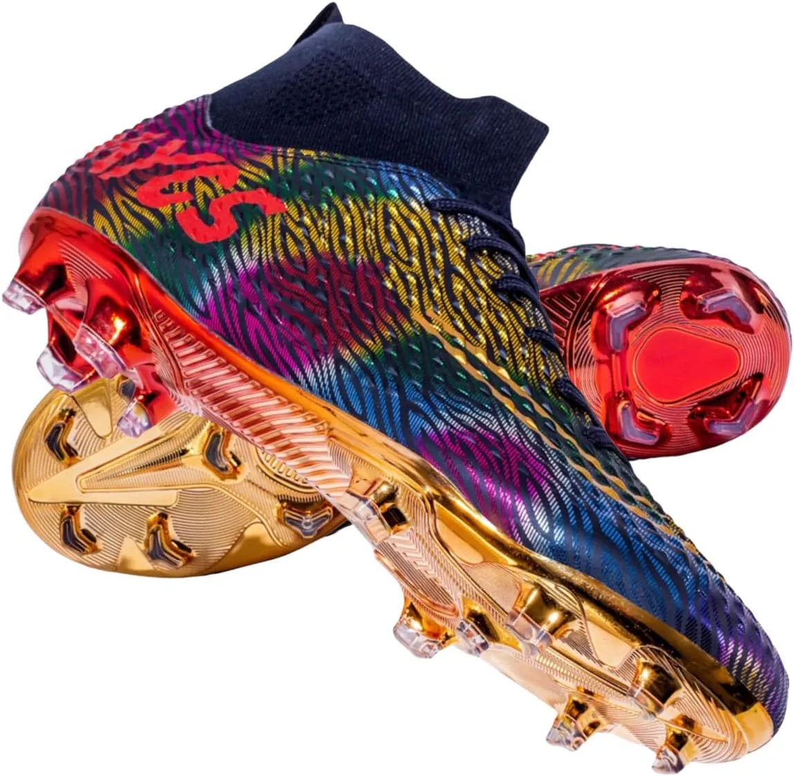 HESBITEUL Soccer Cleats Firm Ground: Lightweight FG Football Shoes