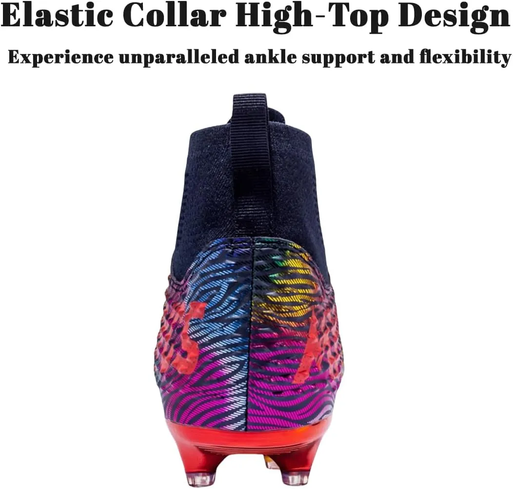 HESBITEUL Soccer Cleats Firm Ground: Lightweight FG Football Shoes