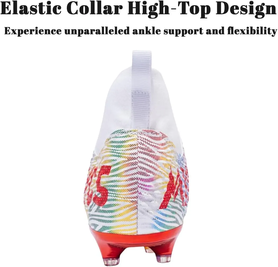 HESBITEUL Soccer Cleats Firm Ground: Lightweight FG Football Shoes