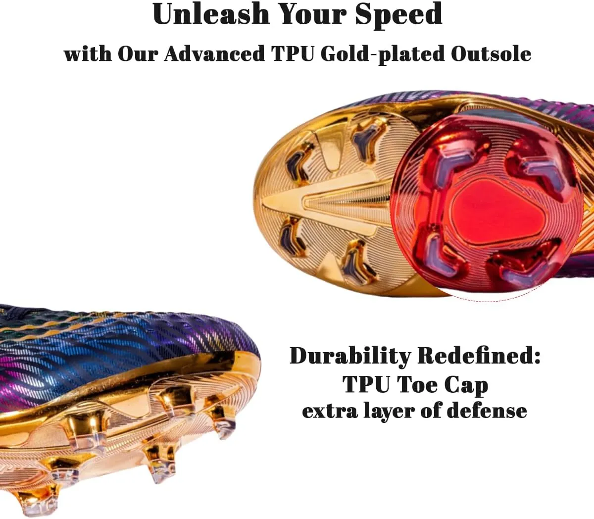 HESBITEUL Soccer Cleats Firm Ground: Lightweight FG Football Shoes