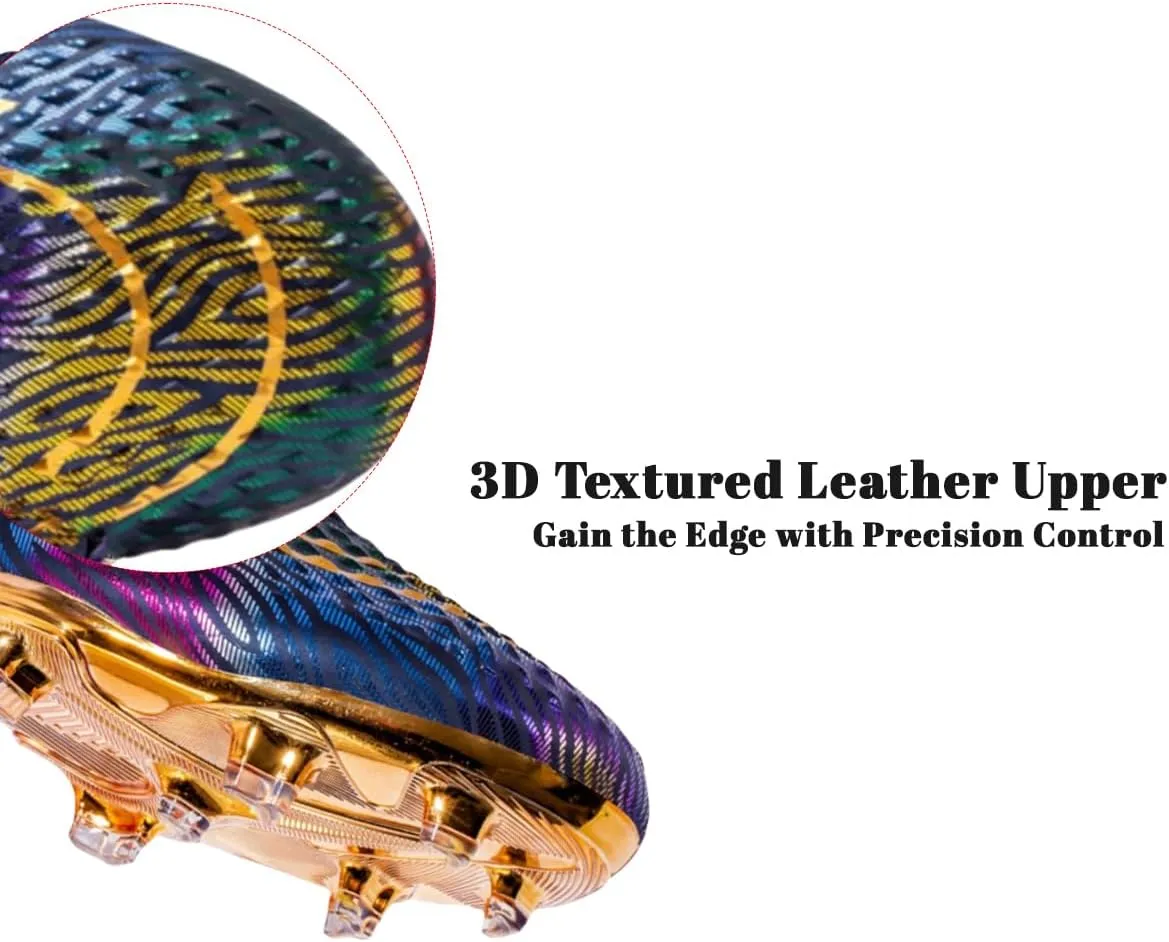 HESBITEUL Soccer Cleats Firm Ground: Lightweight FG Football Shoes