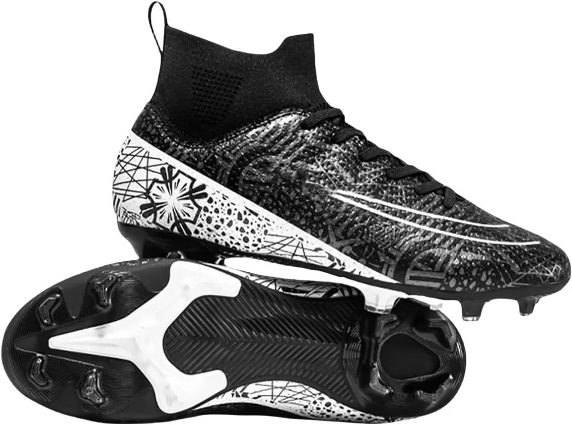 HESBITEUL Soccer Cleats Firm Ground: Lightweight FG Football Shoes