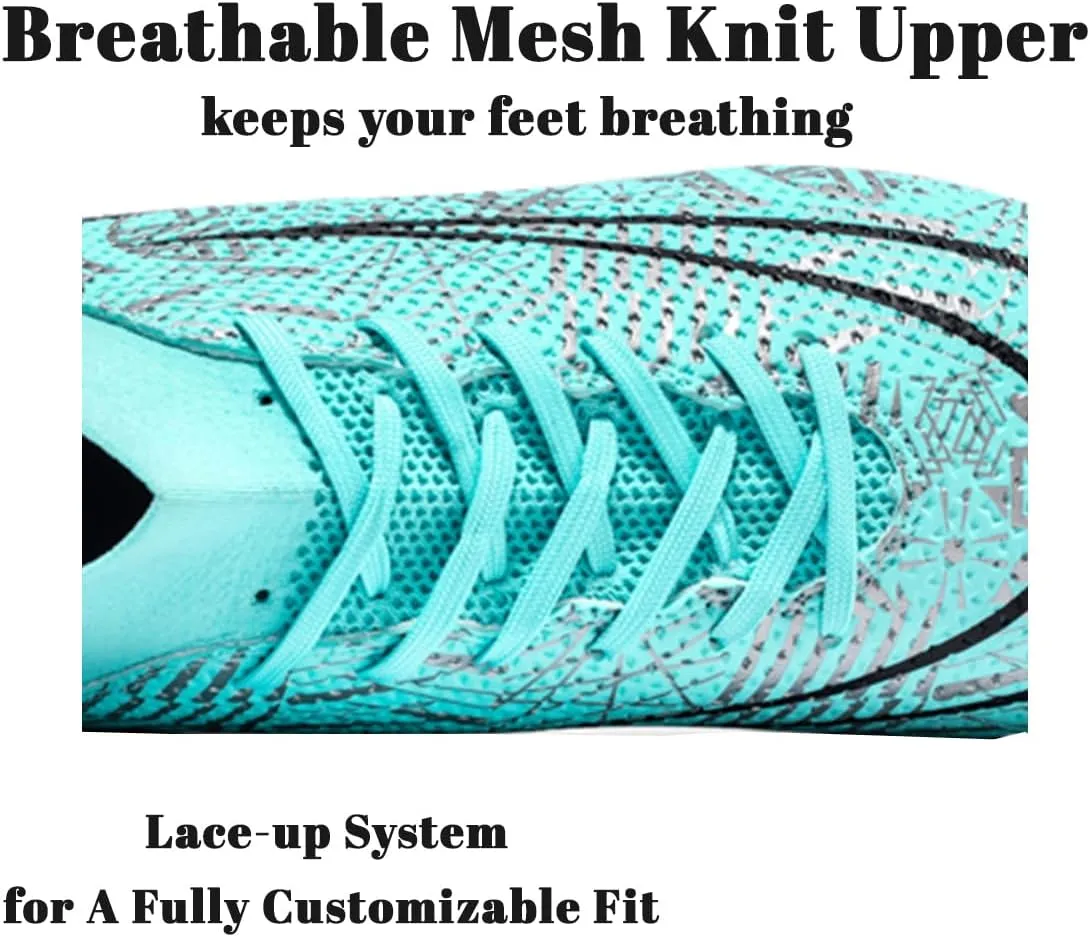 HESBITEUL Soccer Cleats Firm Ground: Lightweight FG Football Shoes