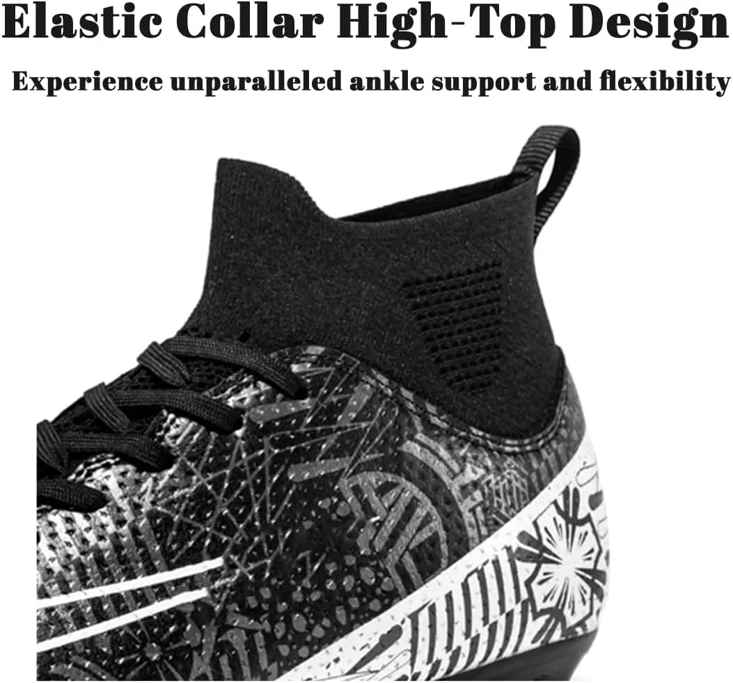 HESBITEUL Soccer Cleats Firm Ground: Lightweight FG Football Shoes