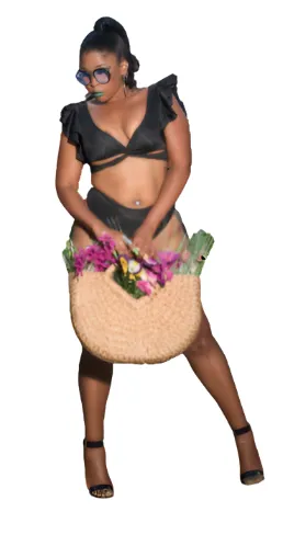 Hi waisted two piece swimsuit