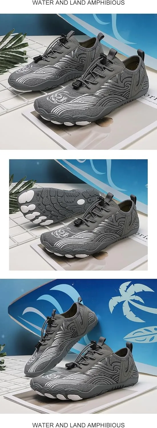 Hike Gym Barefoot Shoes for Women Fashion Wide Toe Box Non Slip Quick Dry Lightweight Minimalist Cross Trainer for Hiking Swim Outdoor Beach Breathable Mesh Comfortable Zero Drop Sole