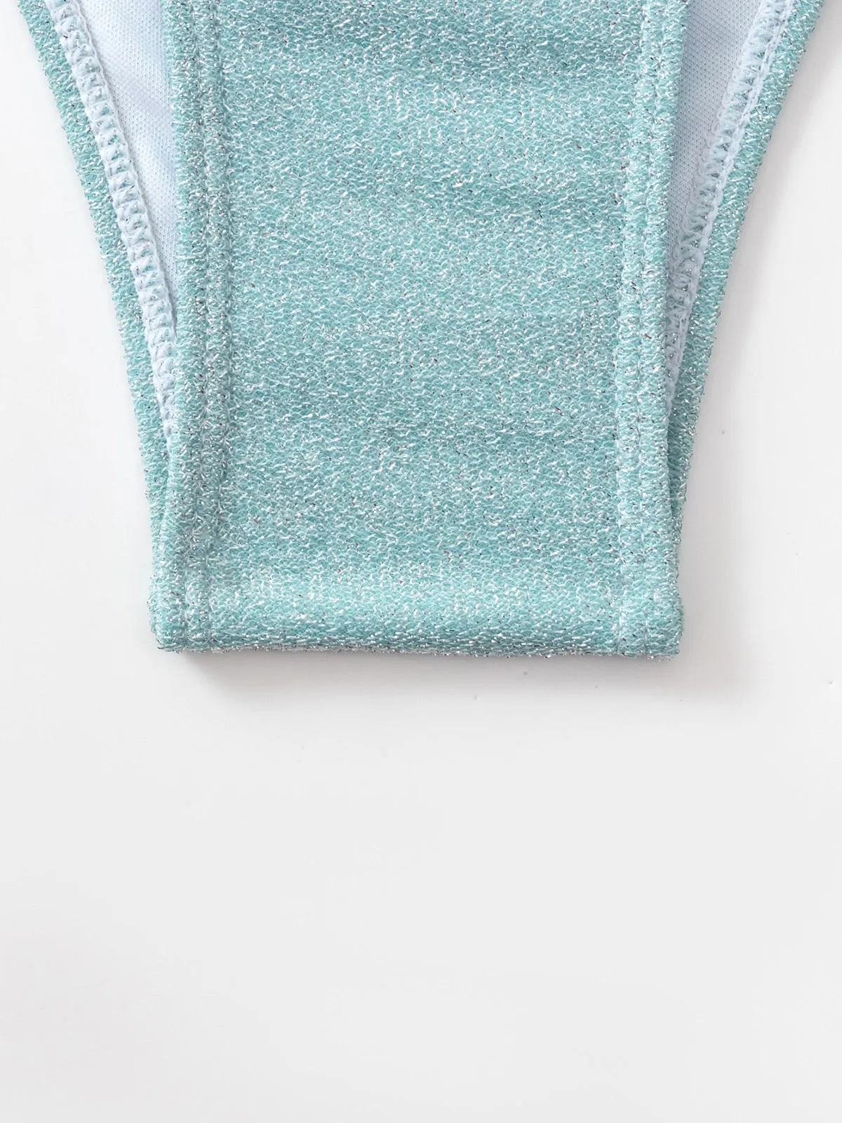 Hollow Out Sparkling One-Piece Swimwear