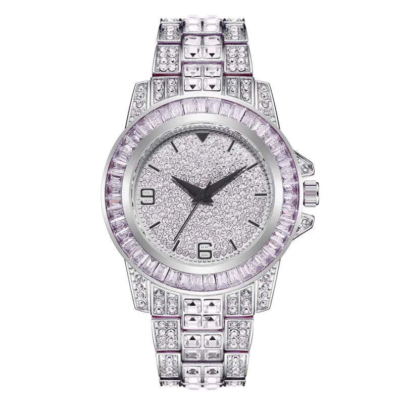 Iced Out Women Watches Bracelet Gold Ladies Wrist Watches