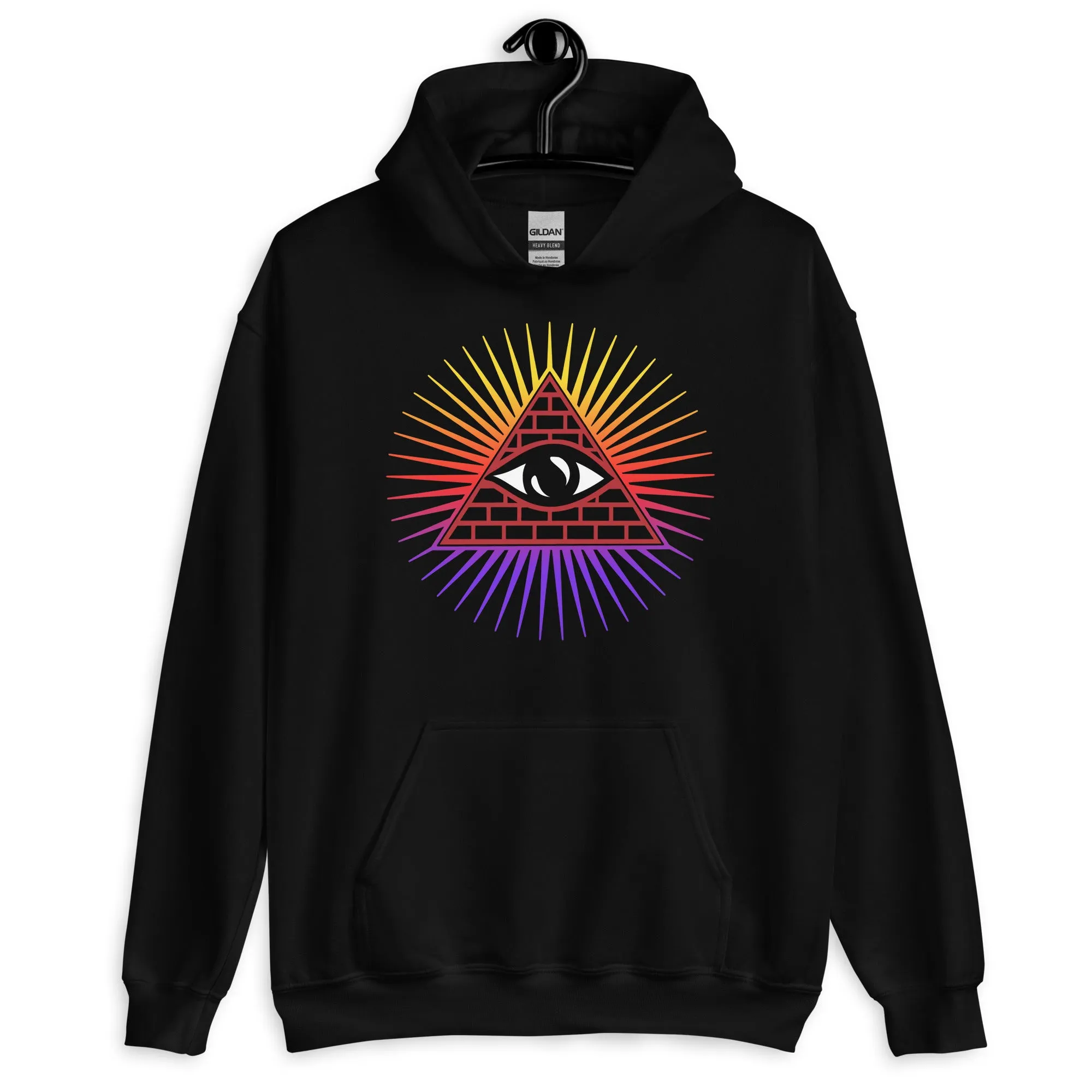 Illuminati All Seeing Psychic Eye Color Aura Unisex Hoodie Sweatshirt