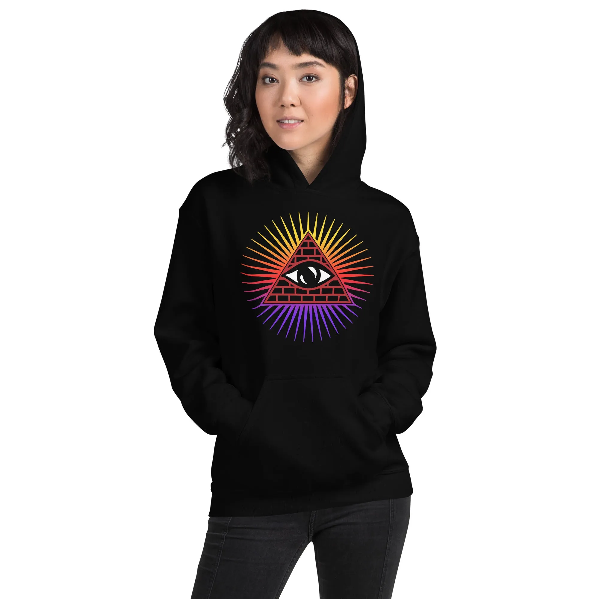 Illuminati All Seeing Psychic Eye Color Aura Unisex Hoodie Sweatshirt
