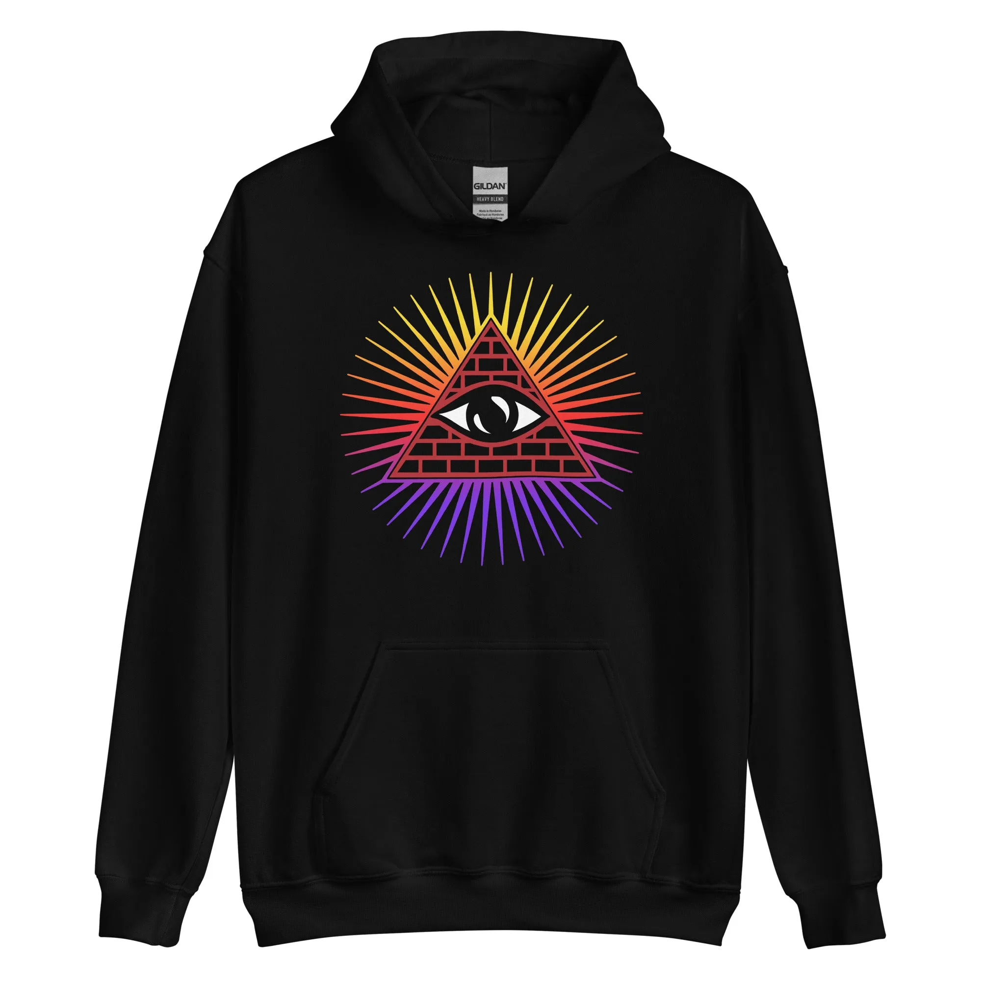 Illuminati All Seeing Psychic Eye Color Aura Unisex Hoodie Sweatshirt