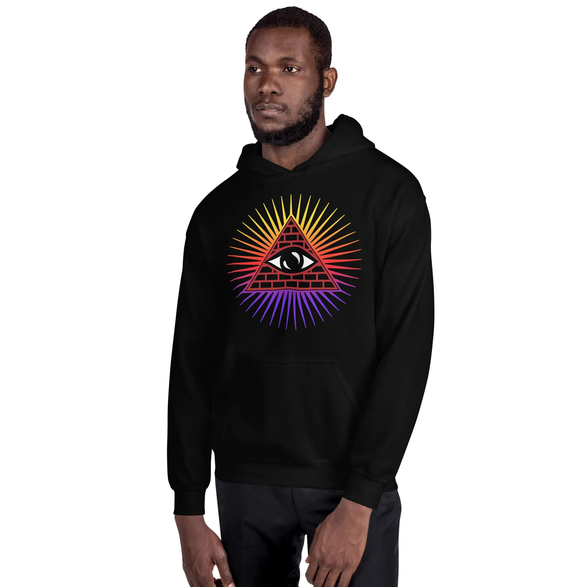 Illuminati All Seeing Psychic Eye Color Aura Unisex Hoodie Sweatshirt